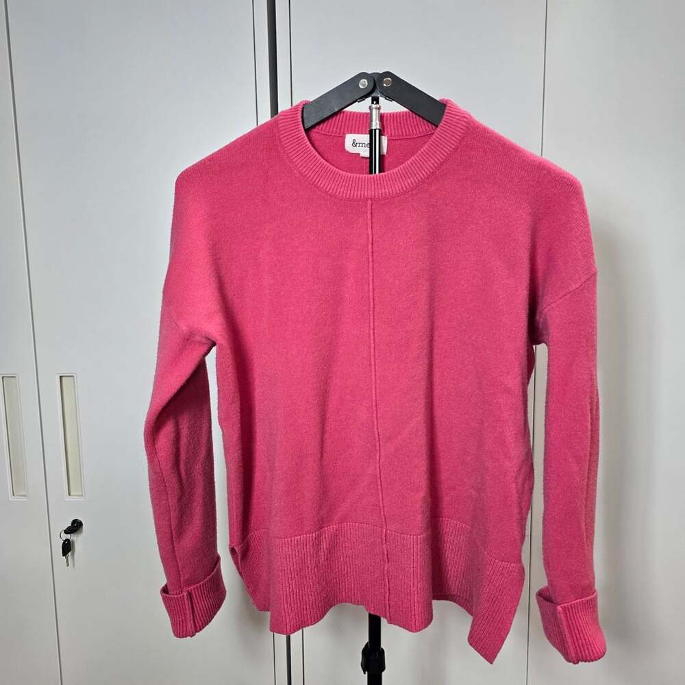 &merci Pink Crew Neck Knit Sweater, Size S